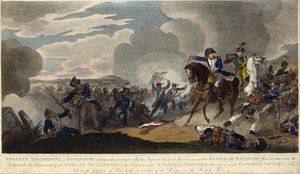 England Triumphant. Napoleon Attempting to Rally the Imperial Guard at the Battle of Waterloo by English School