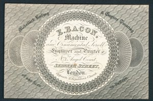 E Bacon, engraver and printer by English School