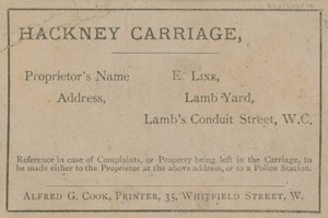 E Line Hackney Carriage by English School