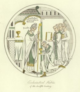 Ecclesiastical habits of the 12th Century by English School