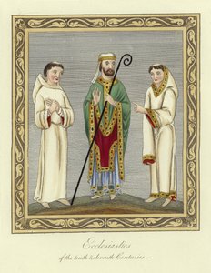 Ecclesiastics of the 10th and 11th Centuries by English School
