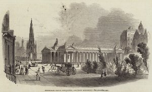 Edinburgh, Royal Institution, and Scott Monument by English School