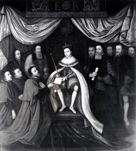 Edward VI Granting the Charter to Bridewell and Bethlehem Hospitals in 1553