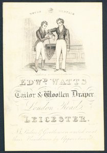 Edward Watts, tailor and woollen draper by English School