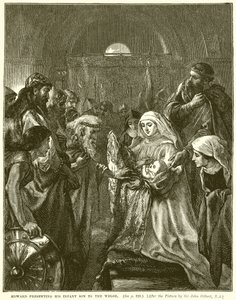 Edward Presenting His Infant Son to the Welsh by English School
