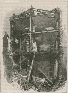 Effects of the Explosion at Clerkenwell: Interior of Houses in Corporation Lane by English School