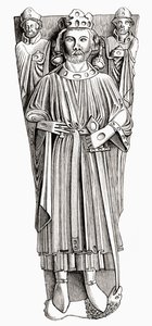 Effigy of King John on His Tomb in Worcester Cathedral, from 