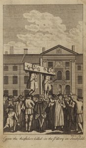 Egan the thieftaker killed in the pillory in Smithfield by English School