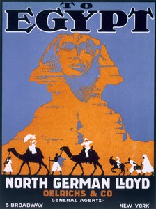 Egypt, poster advertising Norddeutscher Lloyd