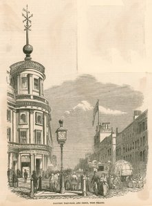 Electric time ball and clock, west Strand, London by English School