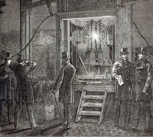 Electrical apparatus for the Clock Tower, Houses of Parliament from The Illustrated London News, 16th August 1873