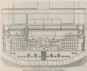 Elevation of the screw engines of the Great Eastern by English School