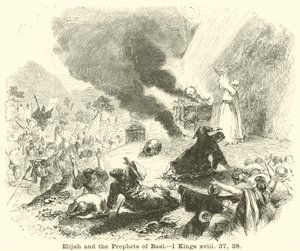 Elijah and the Prophets of Baal by English School