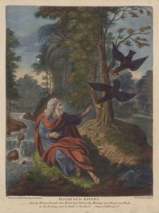 Elijah fed by Ravens by English School