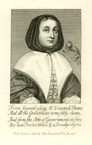 Elizabeth Cromwell, wife of Oliver Cromwell, illustration from A Biographical History of England by J. Granger by English School