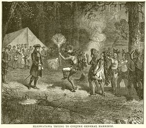 Elkswatawa trying to Conjure General Harrison by English School