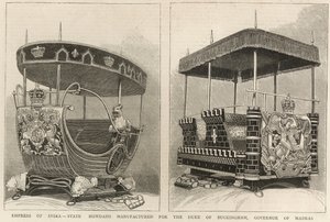 Empress of India: State Howdahs Manufactured for the Duke of Buckingham, Governor of Madras, from The Graphic, 3rd February 1877 by English School