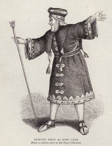 English actor Edmund Kean in the title role in Shakespeare