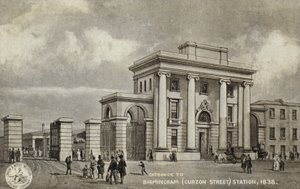 Entrance to Birmingham Station, 1838 by English School