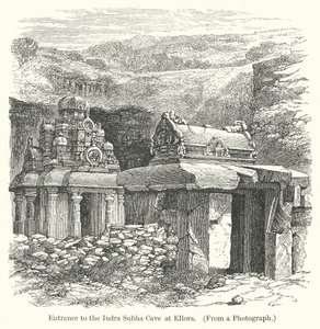 Entrance to the Indra Subha Cave at Ellora