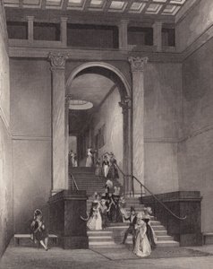 Entrance to the National Gallery, London by English School