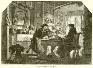Erasmus and Sir Thomas More by English School