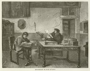 Erasmus in his Study by English School