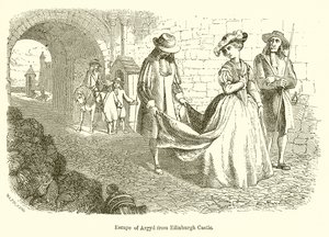 Escape of Argyll from Edinburgh Castle by English School