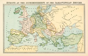 Europe at the Dismemberment of the Carolingian Empire by English School