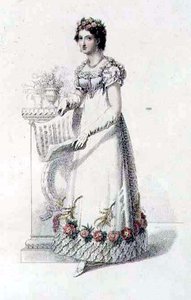 Evening Dress, Fashion Plate from Ackermann