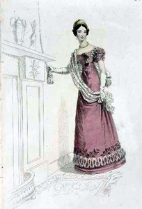 Evening Dress, fashion plate from Ackermann