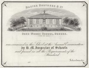 Examination Certificate from Dens Works School by English School