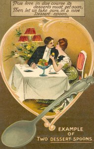 Example of two desert spoons by English School