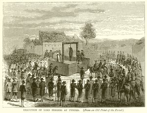 Execution of Lord Ferrers at Tyburn by English School