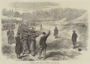 Execution of Rossel, Ferre, and Bourgeois at Satory, near Paris by English School