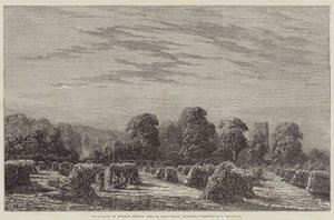 Exhibition of Modern British Art, a Corn-Field, Evening by English School