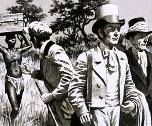 Explorers set out for Timbuctoo in Africa whilst braving the tropical heat in clothing only suitable for Britain by English School