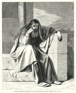 Ezekiel showing Resignation to the Dispensation of God, Ezekiel XXIV by English School