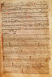 Medieval Musical Notation by English School