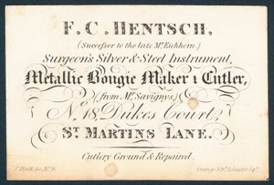 F C Hentsch, surgeons silver and steel instrument by English School