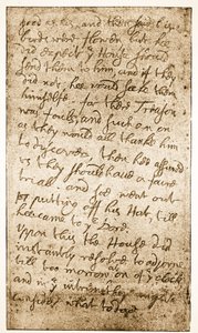 Facsimile of a page of Sir Ralph Verneys notes on the Long Parliament from Memoirs of the Verney Family by English School