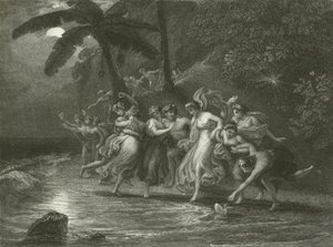 Fairies on the Sea Shore by English School