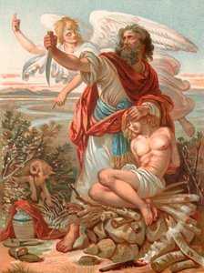Faithful Abraham Ready to Sacrifice His Son Isaac by English School