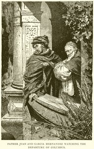 Father Juan and Garcia Hernadez Watching the Departure of Columbus by English School