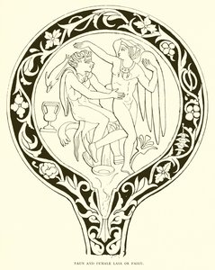 Faun and Female Lasa or Fairy by English School