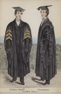 Fellow Commoner, Pensioner, Clare Hall by English School
