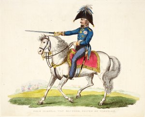 Field Marshall von Blucher, Prince of Wagstadt, Illustration from An Historical Account of the Battle of Waterloo by William Mudford, 1816 by English School