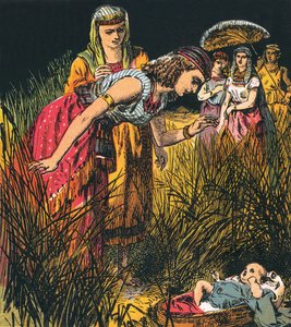 Finding the Infant Moses by English School
