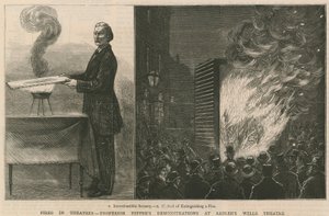 Fires in theatres: Professor Peppers demonstrations at Sadlers Wells Theatre by English School