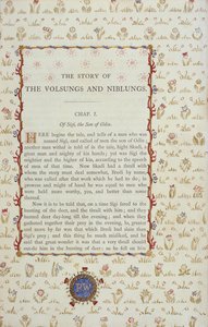First page from The Story of The Volsungs and Niblungs, c.1870